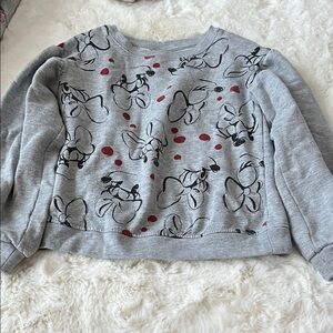 Disney Gray and Red Graphic Women's Sweater